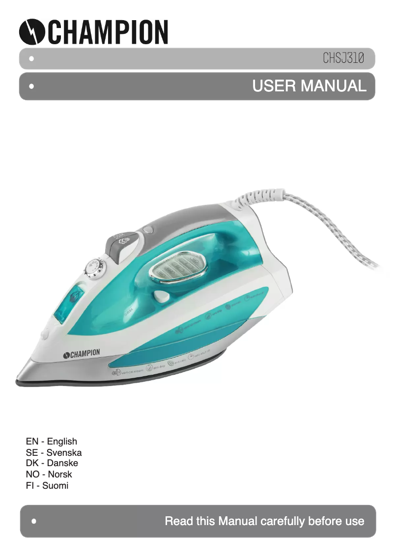 Image de la première page du manuel de l'appareil CHSJ310