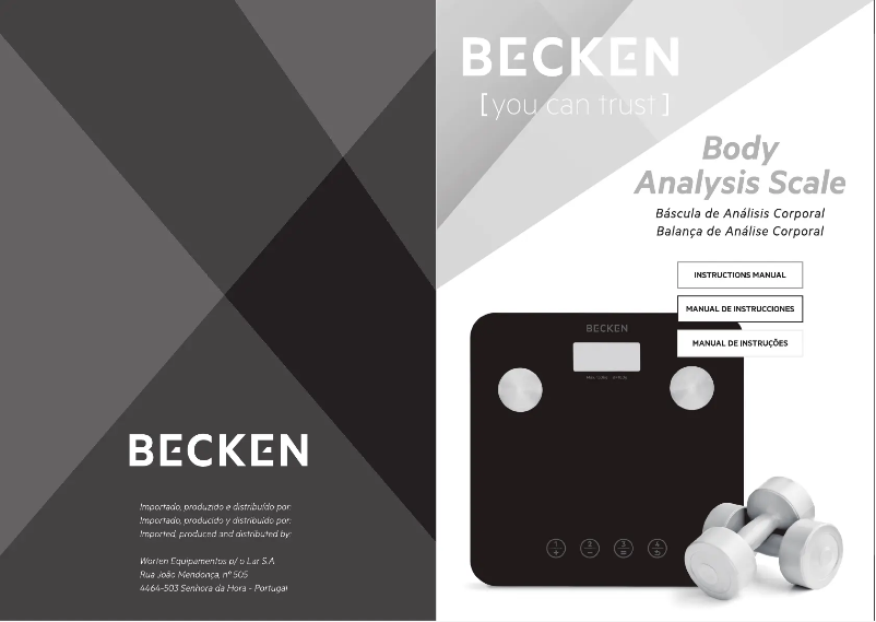 Page n°1 - Manuel utilisateur Becken BAS-3057