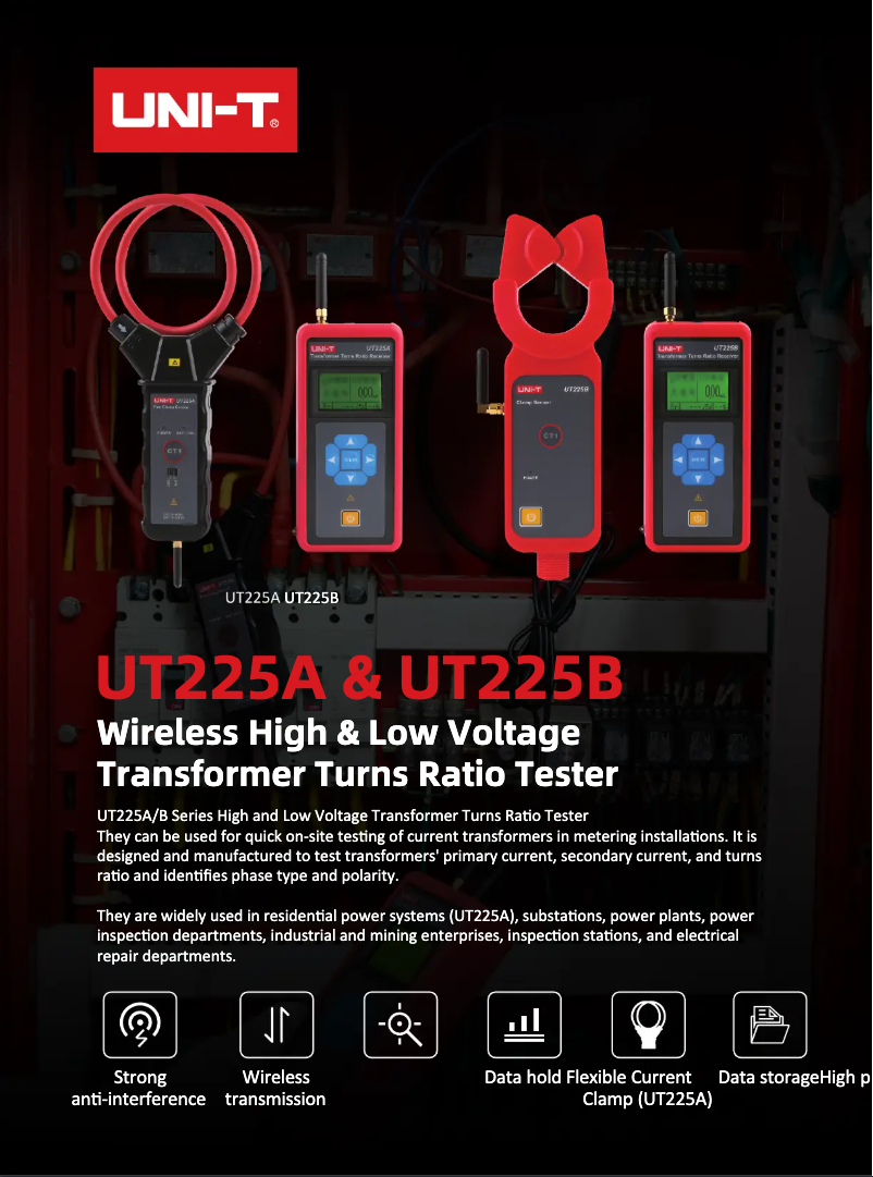 Page 1 de la notice Fiche technique Uni-T UT225B