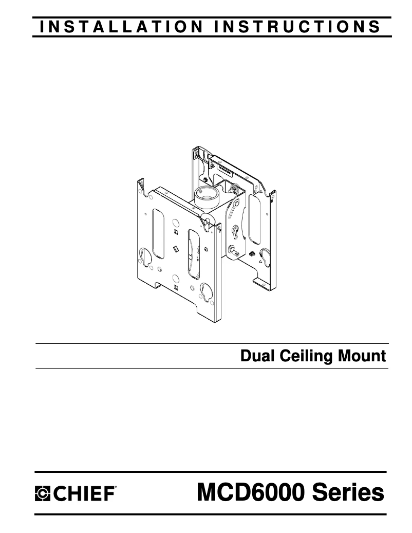 Page n°1 - Manuel utilisateur Chief MCD6000