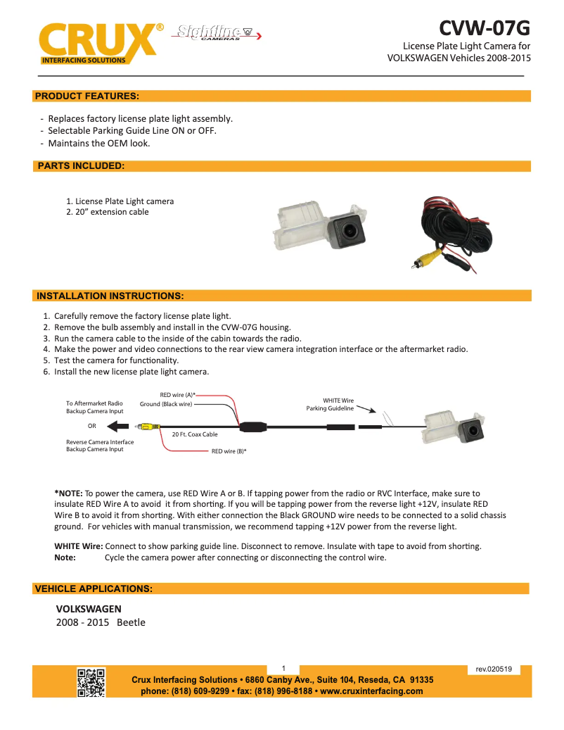 Imagen de la primera página del manual del dispositivo CVW-07G