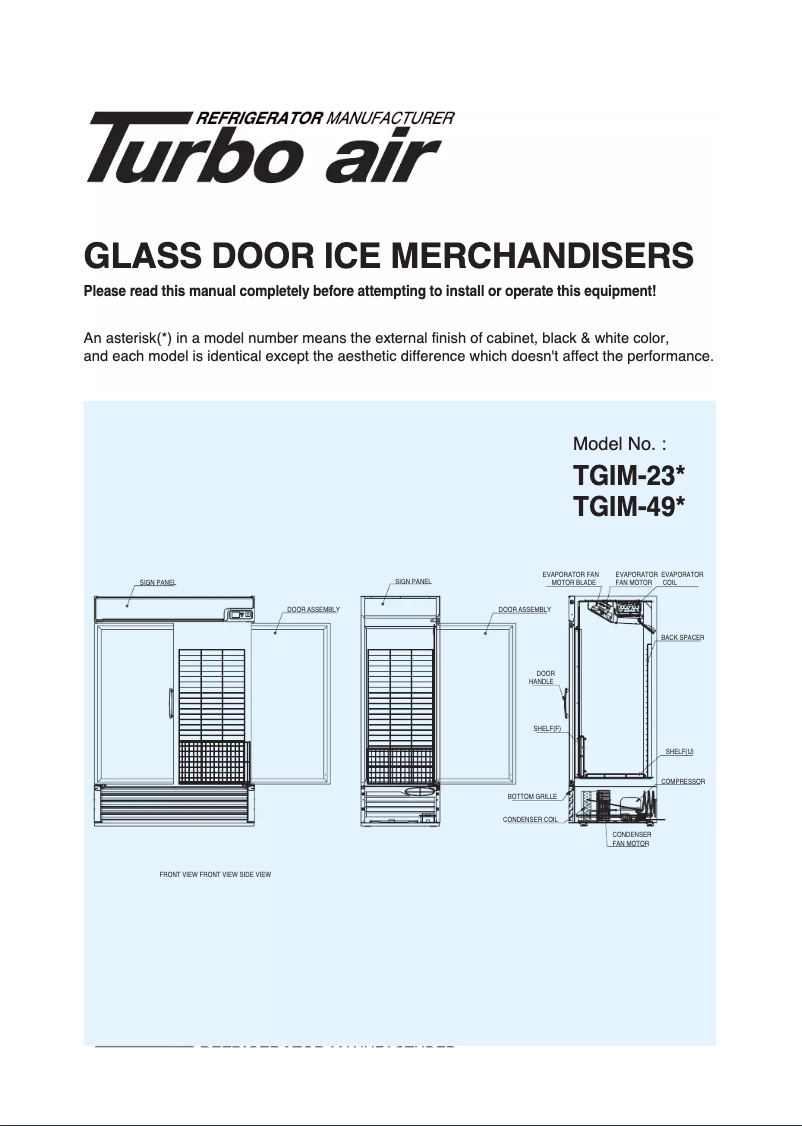 Image de la première page du manuel de l'appareil TGIM-49