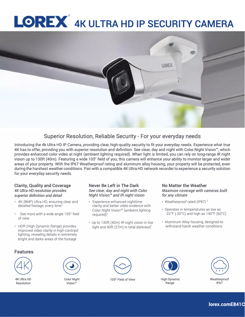 First page image of the manual for E841CAB