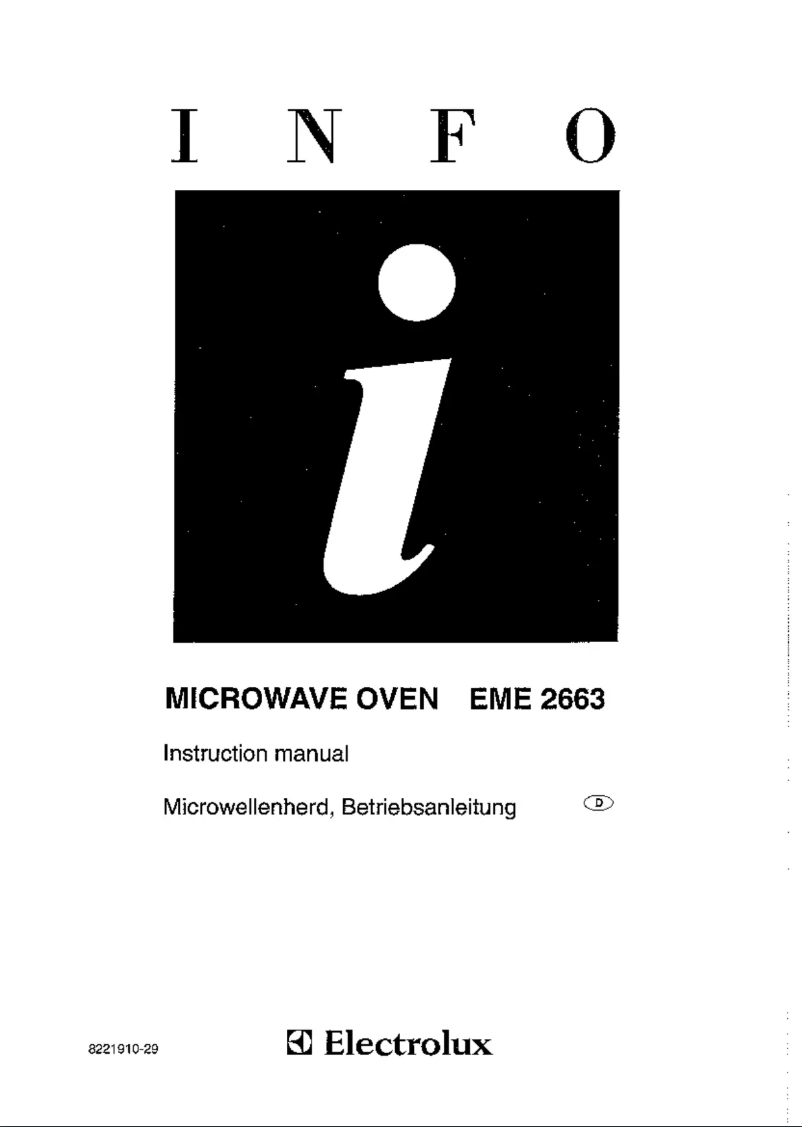 Page 1 de la notice Manuel utilisateur Electrolux EME 2663