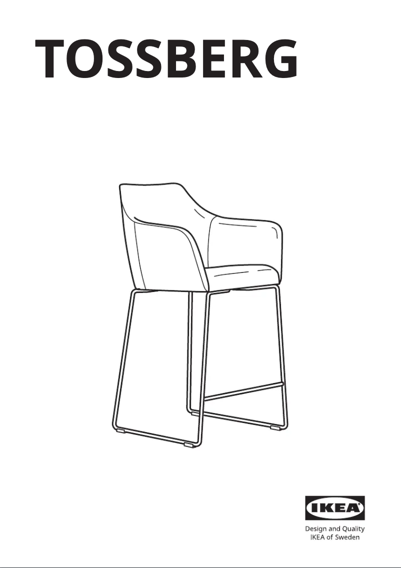 Page 1 de la notice Manuel utilisateur Ikea TOSSBERG 005.682.38