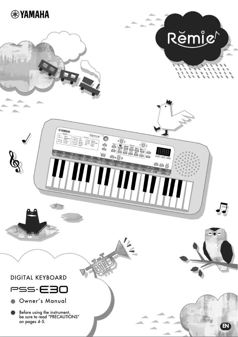 Image de la première page du manuel de l'appareil Remie PSS-E30