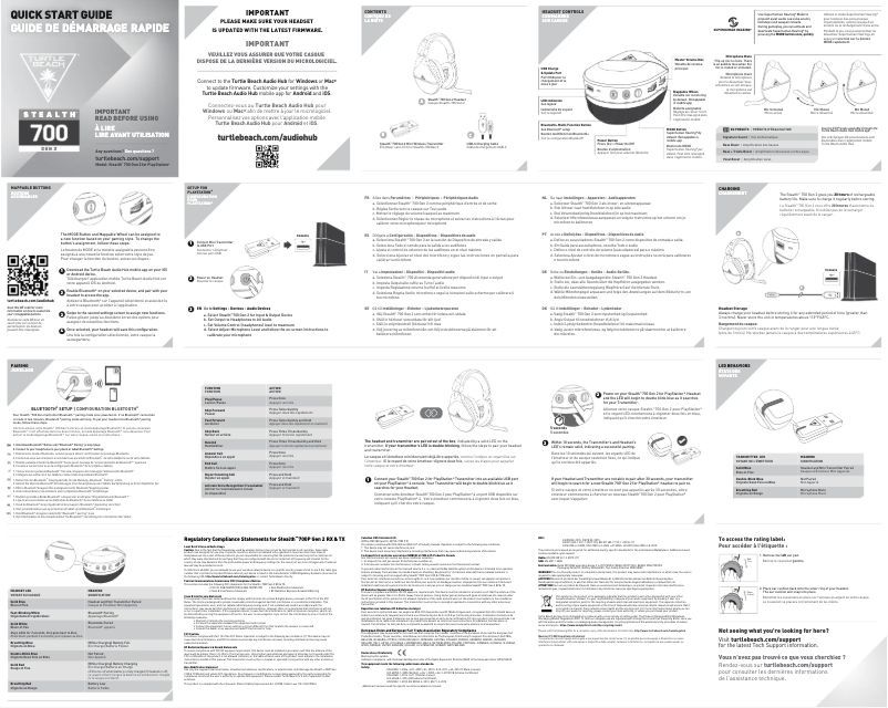 Page n°1 - Guide de démarrage rapide Turtle Beach Stealth 700 Gen 2