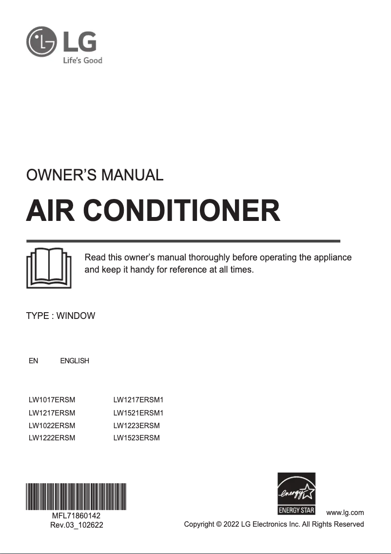 Página 1 del manual Manual de usuario LG LW1523ERSM