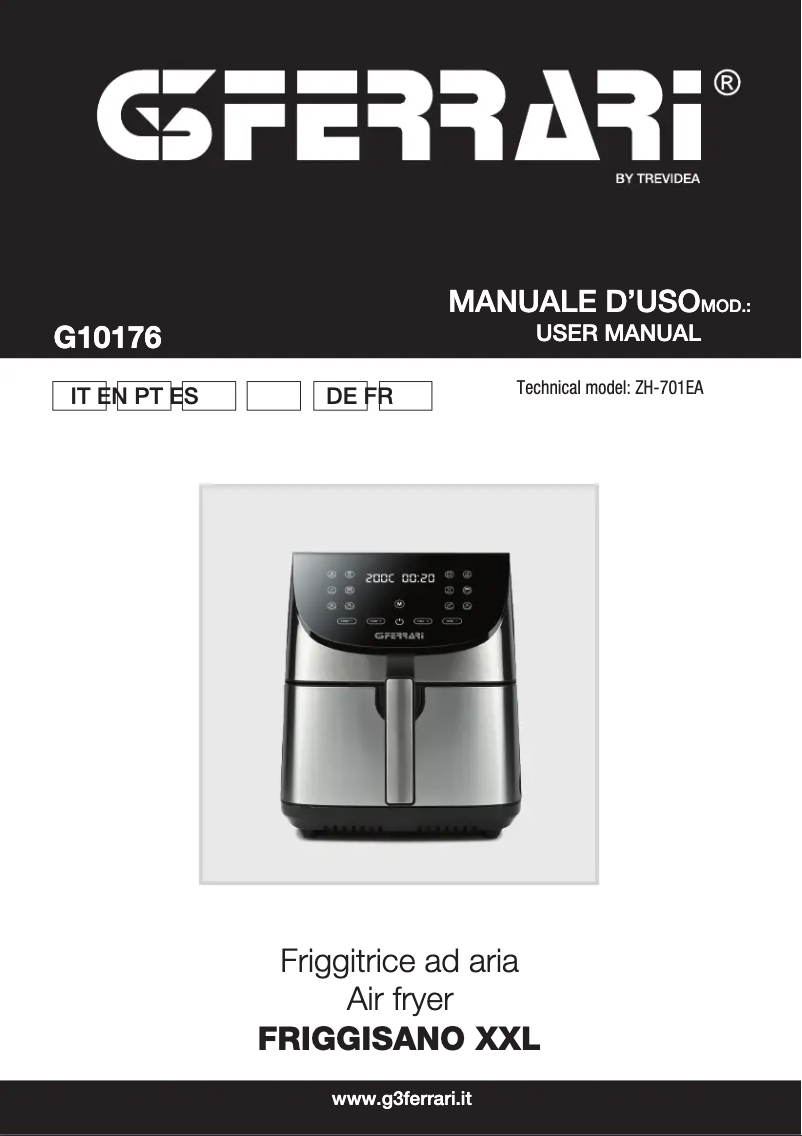 Page n°1 - Manuel utilisateur G3 Ferrari Friggisano XXL G10176