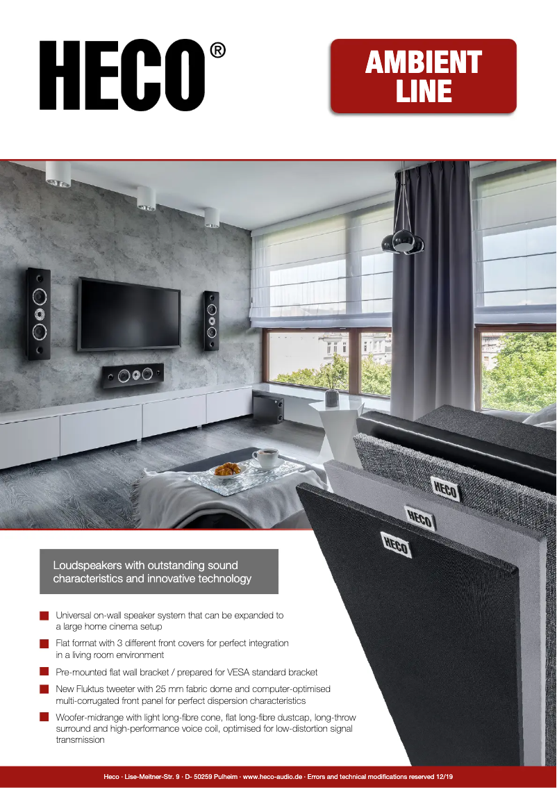 Página 1 del manual Ficha técnica Heco Ambient 11 F