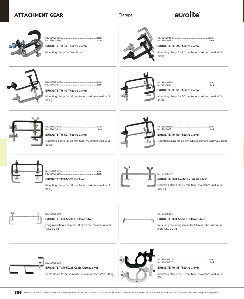 Page n°1 - Catalogue Eurolite TH-25