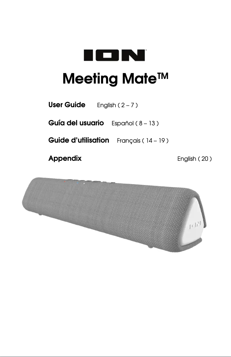 Page n°1 - Manuel utilisateur ION Meeting Mate