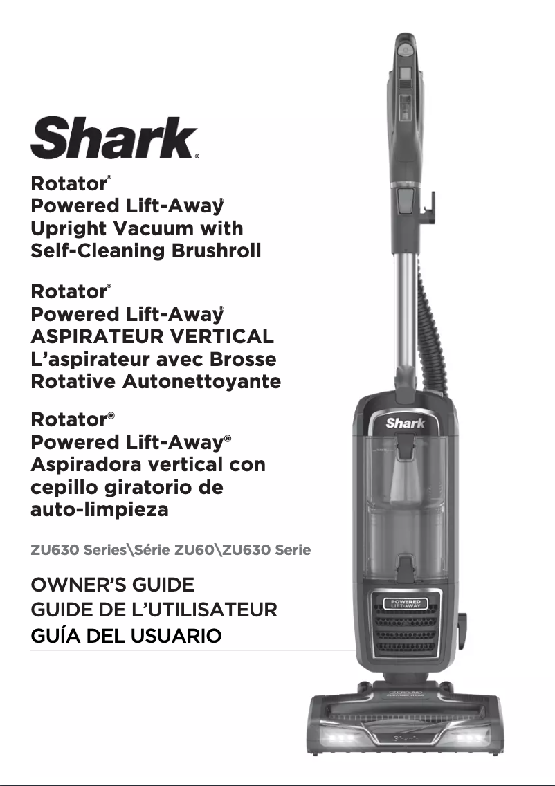 Page 1 de la notice Manuel utilisateur Shark Rotator Powered Lift Away ZU632
