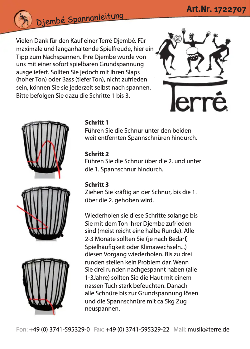 Image de la première page du manuel de l'appareil Djembé