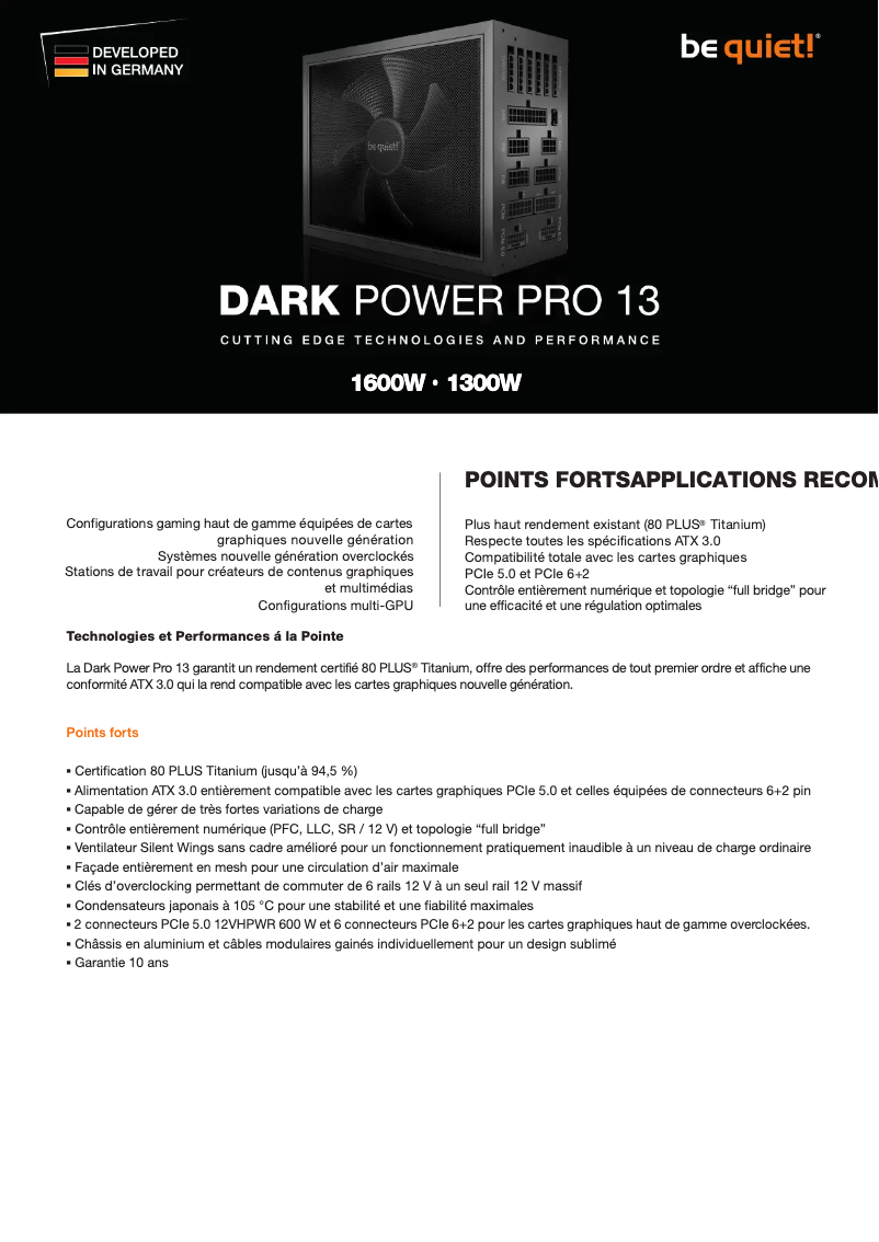 Image de la première page du manuel de l'appareil Dark Power Pro 13