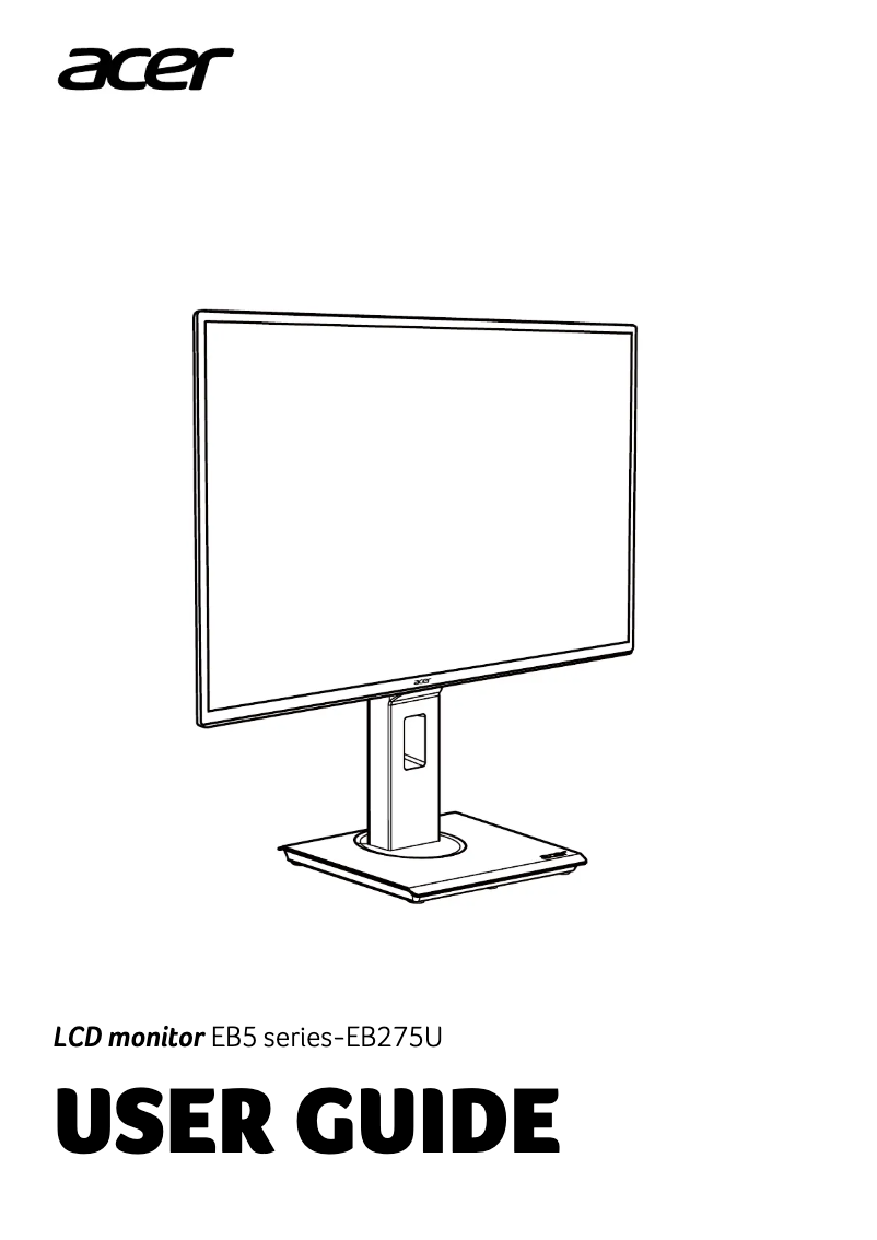 Página 1 del manual Guía de inicio rápido Acer EB275U