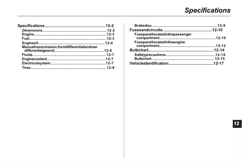 Page n°1 - Fiche technique Subaru XV Crosstrek (2015)