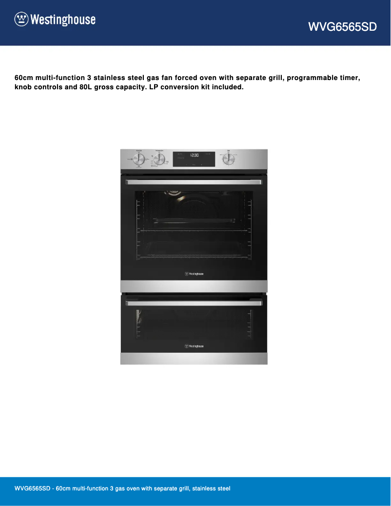 Image de la première page du manuel de l'appareil WVG6565SD