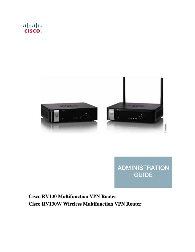 Image de la première page du manuel de l'appareil RV130W