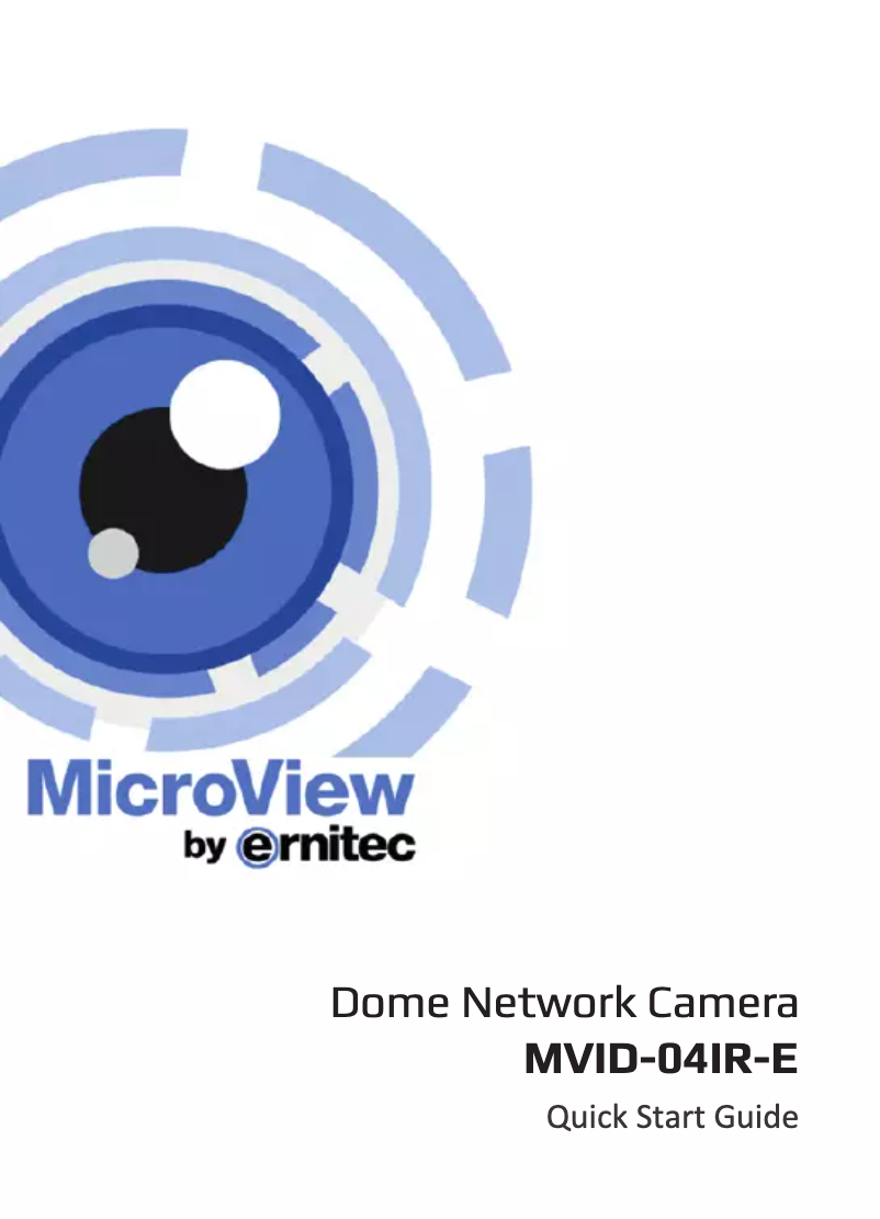 Page 1 de la notice Manuel utilisateur MicroView MVID-04IR-E