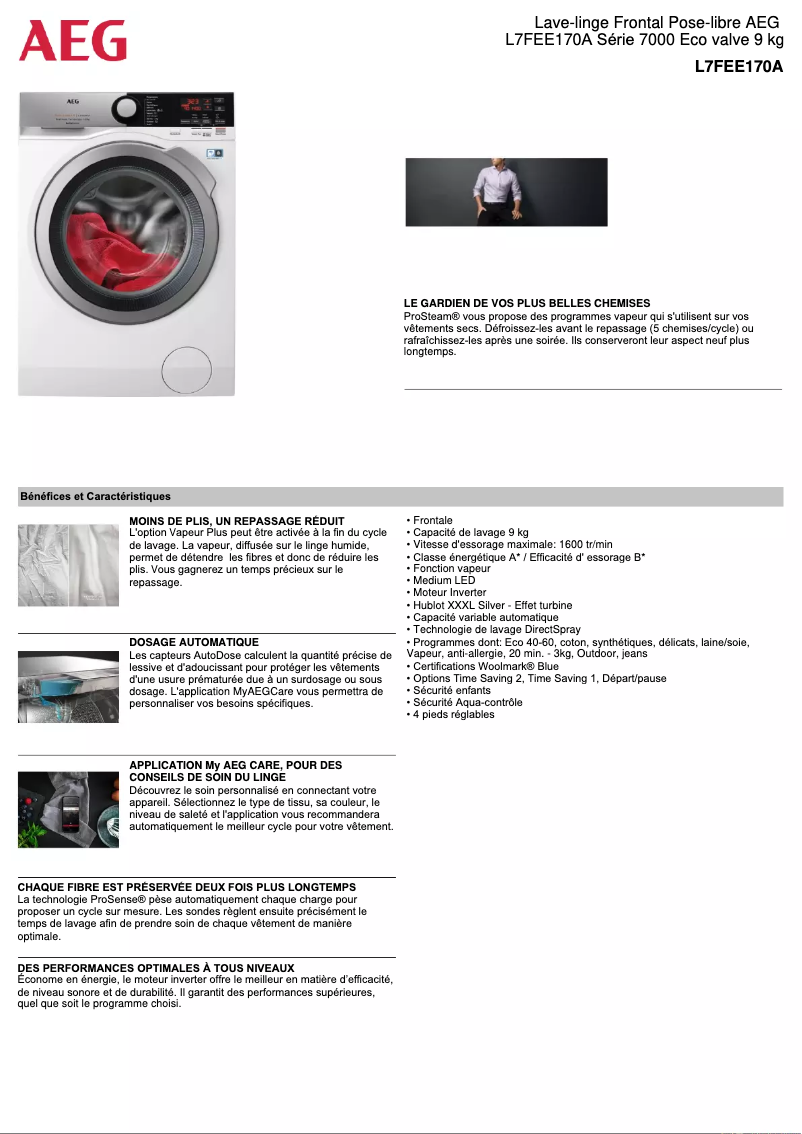 Image de la première page du manuel de l'appareil L7FEE170A