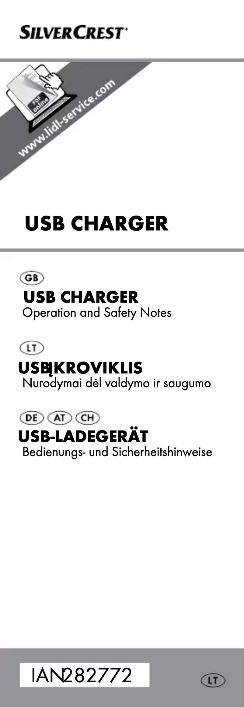 Página 1 del manual Manual de usuario SilverCrest IAN 282772
