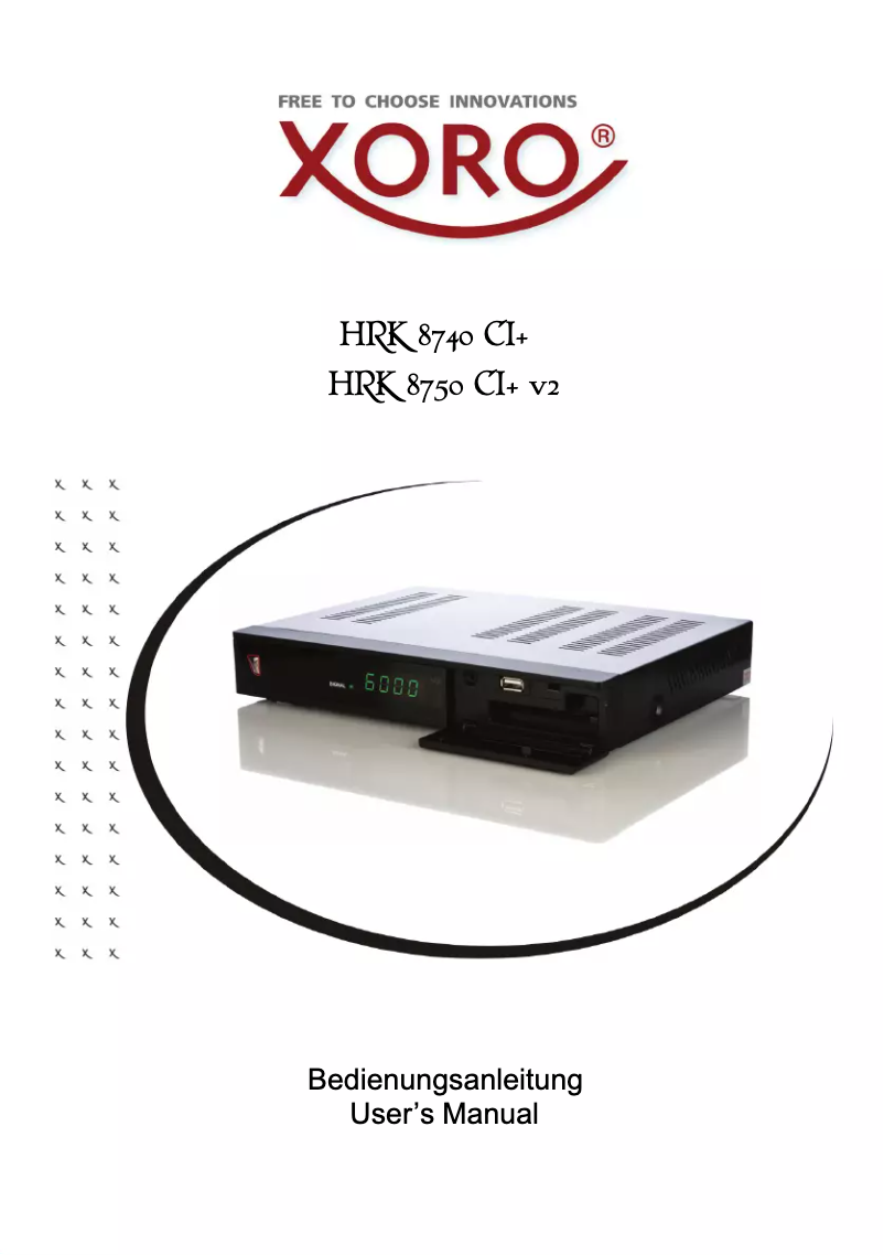 Page n°1 - Manuel utilisateur Xoro HRK 8740 CI+