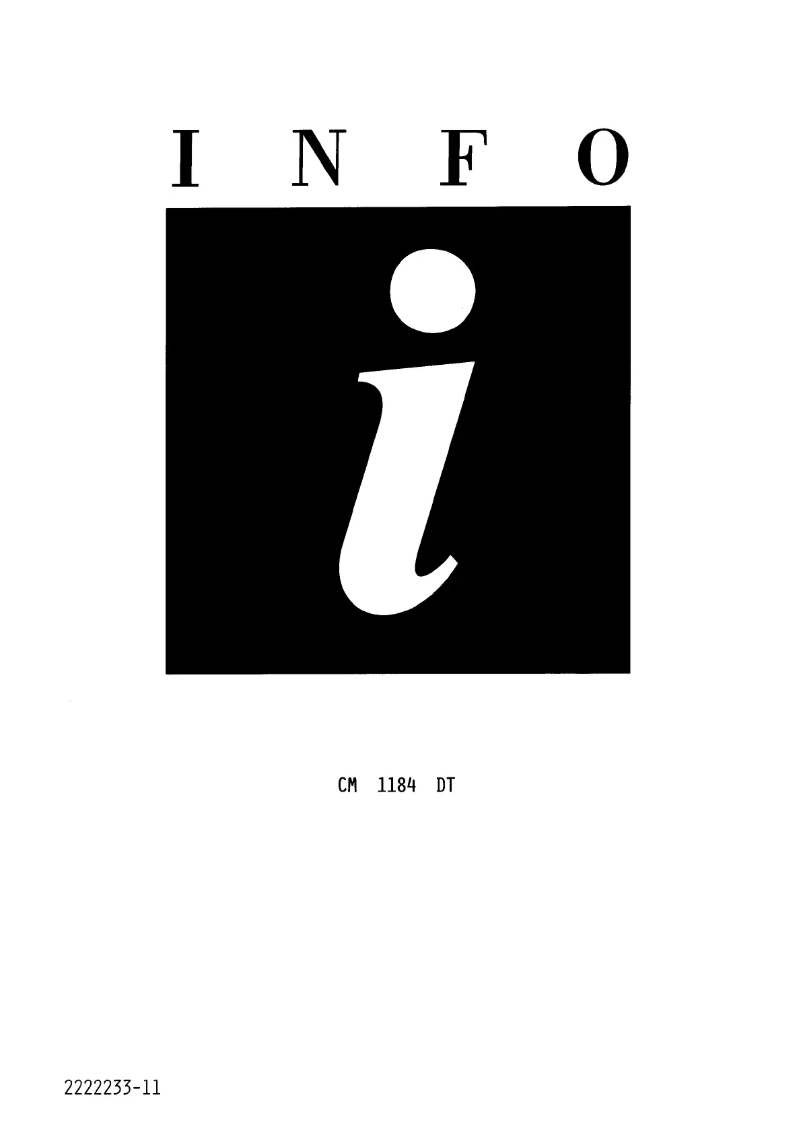 Image de la première page du manuel de l'appareil CM 1184 DT