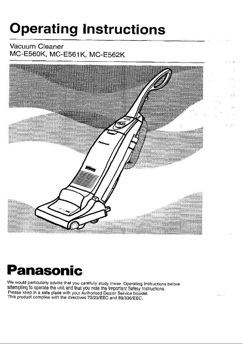 Page n°1 - Manuel utilisateur Panasonic MC-E560K