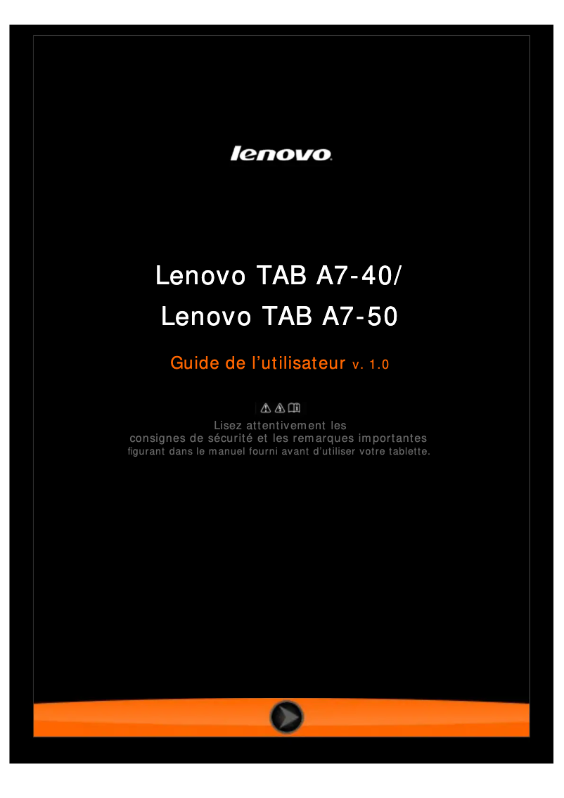 Página 1 del manual Manual de usuario Lenovo TAB A7-50