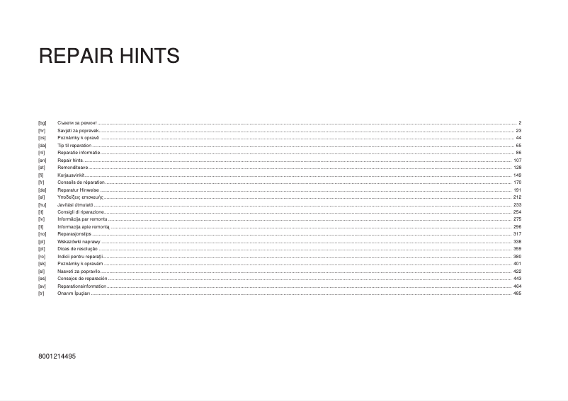 First page image of the manual for CMJ1018XTR