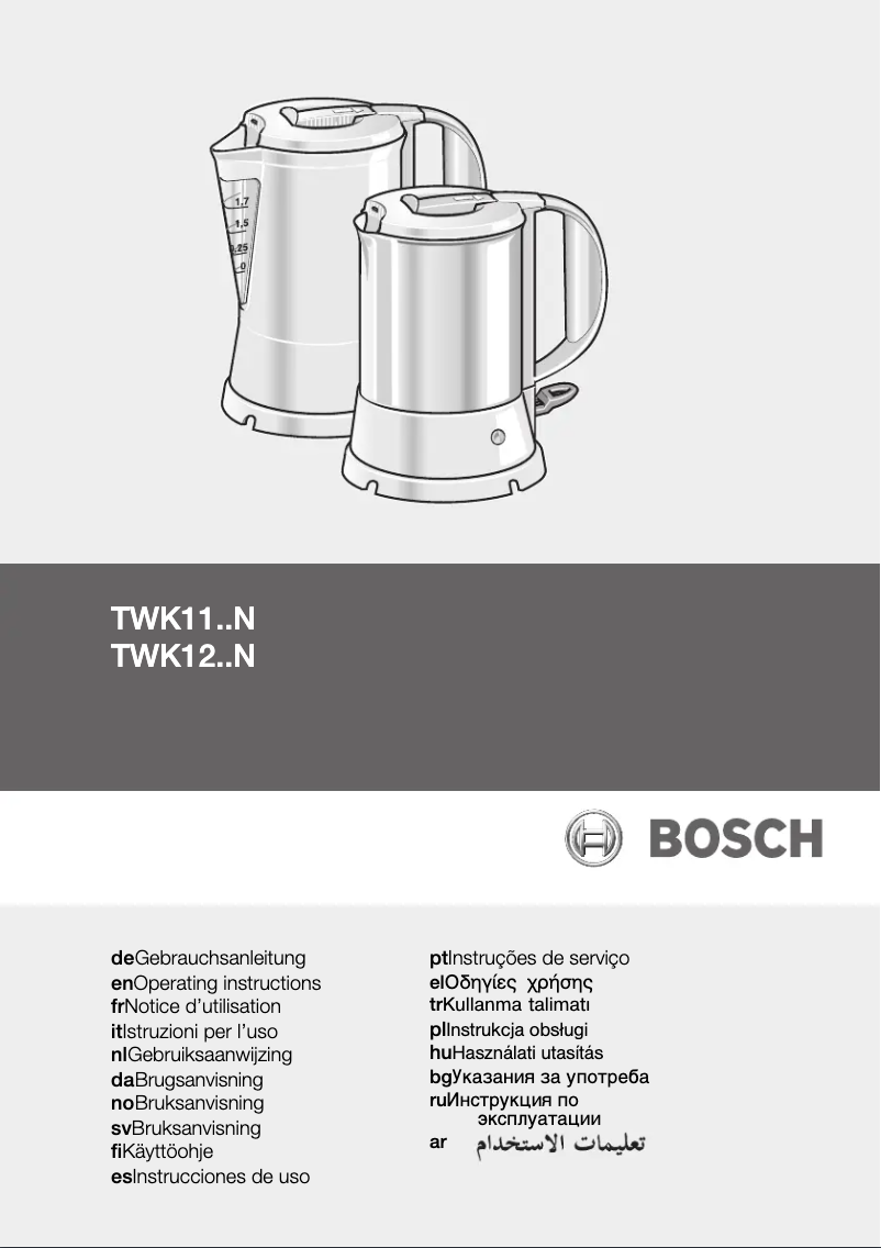 Página 1 del manual Manual de usuario Bosch TWK1207