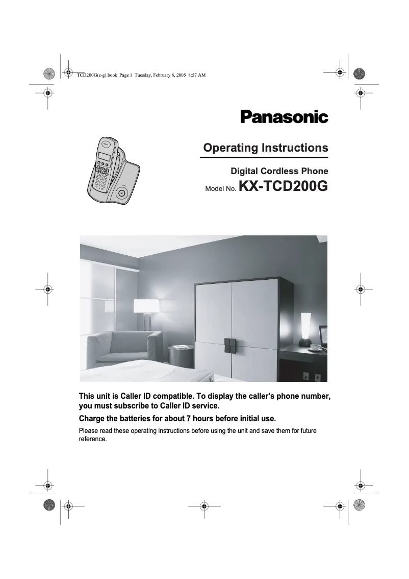 Page n°1 - Manuel utilisateur Panasonic KX-TCD200G