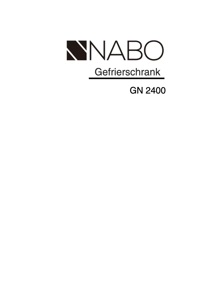 Page n°1 - Manuel utilisateur Nabo GN 2400