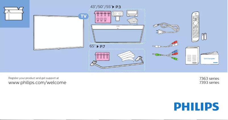 Image de la première page du manuel de l'appareil 43PUS7393