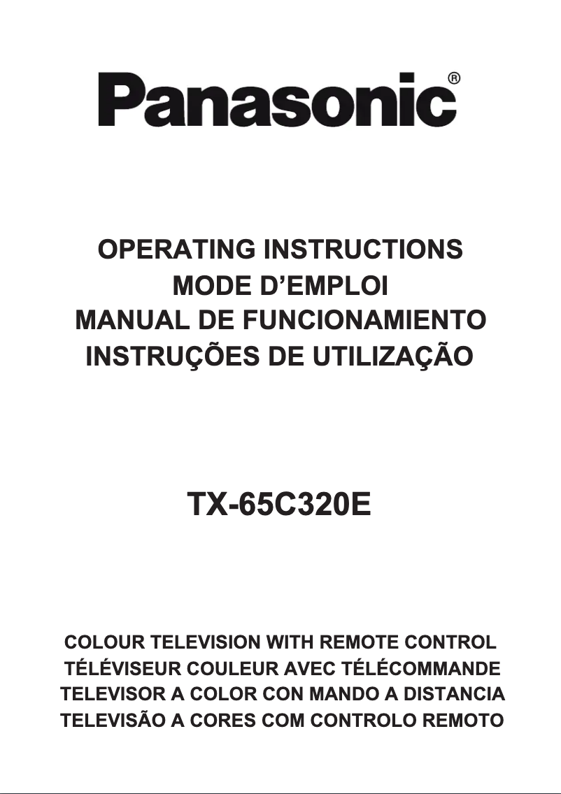 Page n°1 - Manuel utilisateur Panasonic TX-65C320