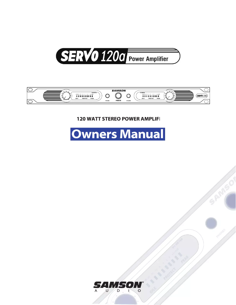 Page n°1 - Manuel utilisateur Samson Servo 120a