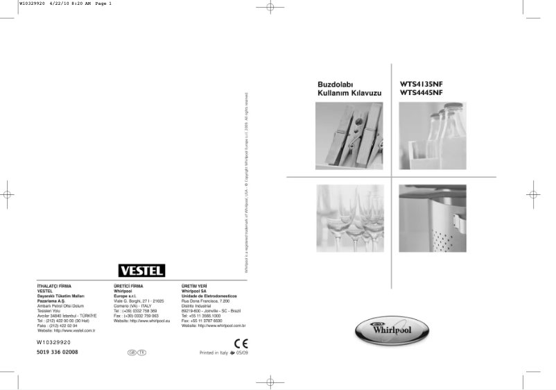 Página 1 del manual Manual de usuario Whirlpool WTS4445 NFX