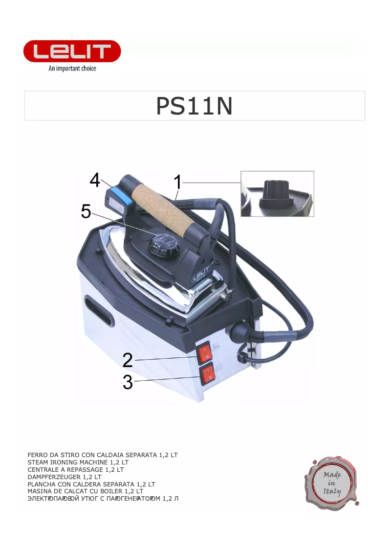 Image de la première page du manuel de l'appareil PS11N