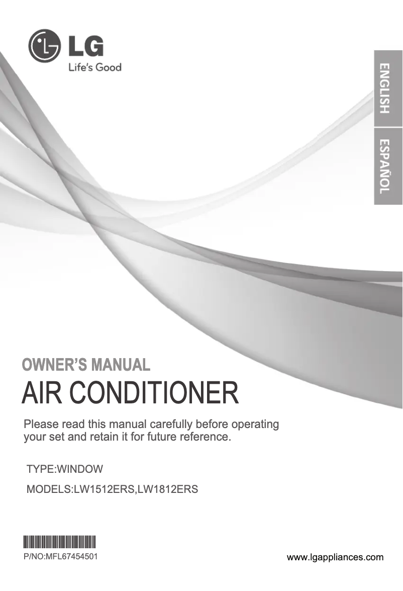 Page 1 de la notice Manuel utilisateur LG LW1812ERS