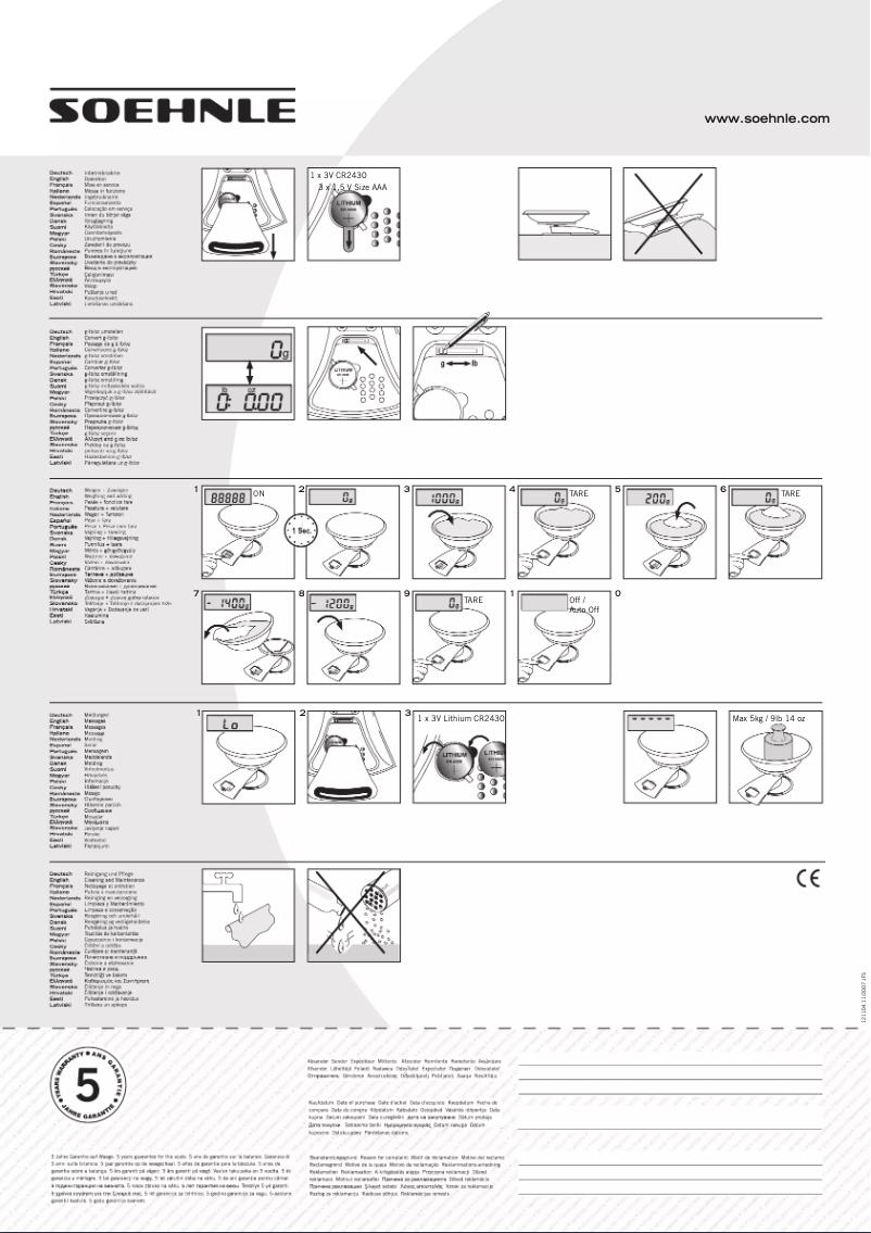 Page 1 de la notice Manuel utilisateur Soehnle Giga 66509