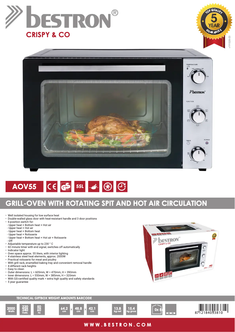 Image de la première page du manuel de l'appareil AOV55