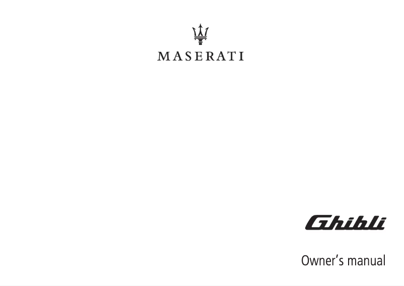 Page n°1 - Manuel utilisateur Maserati Ghibli (2020)