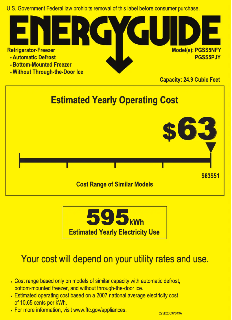 Image de la première page du manuel de l'appareil PGSS5NFYSS