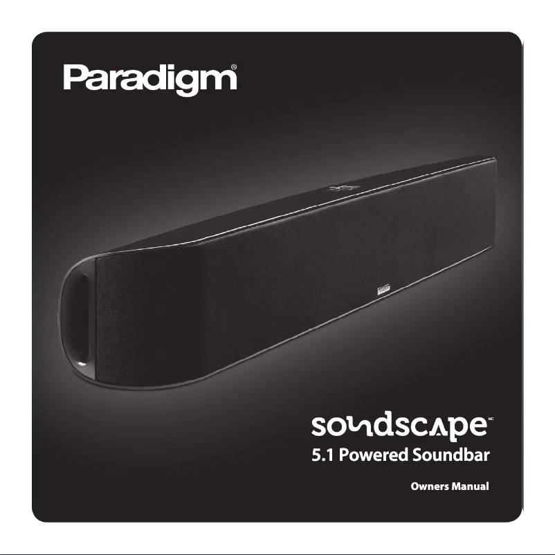 Page n°1 - Manuel utilisateur Paradigm Shift Soundtrack 2