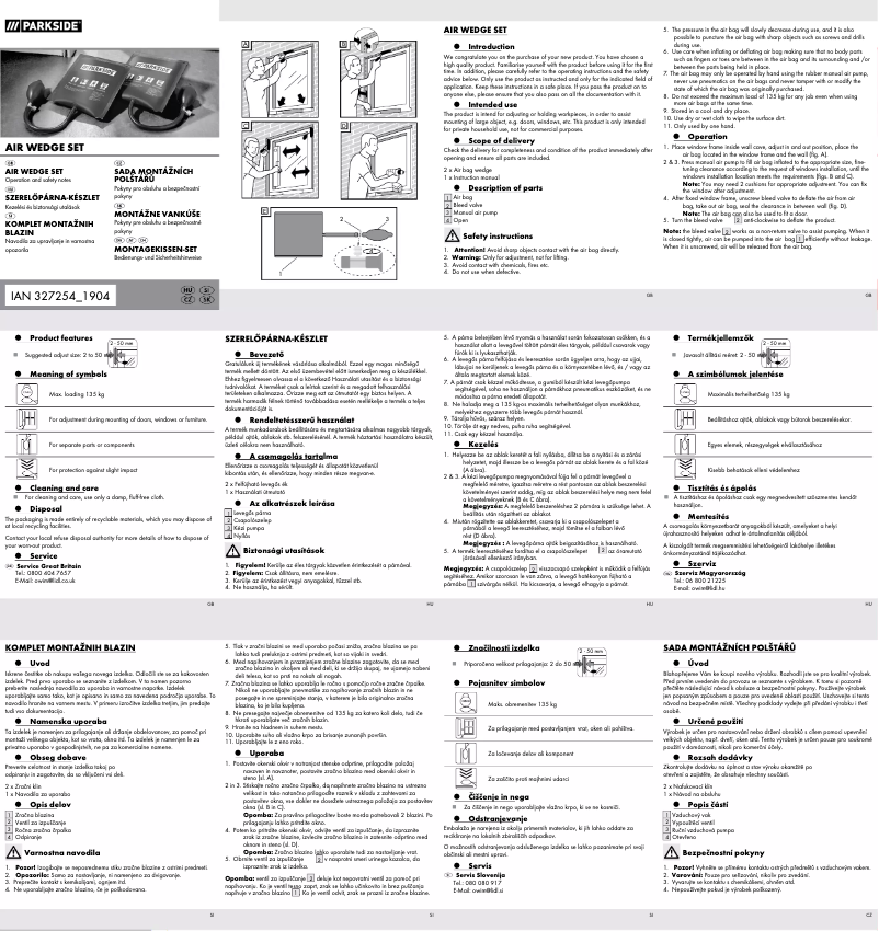 Página 1 del manual Manual de usuario Parkside HG02796