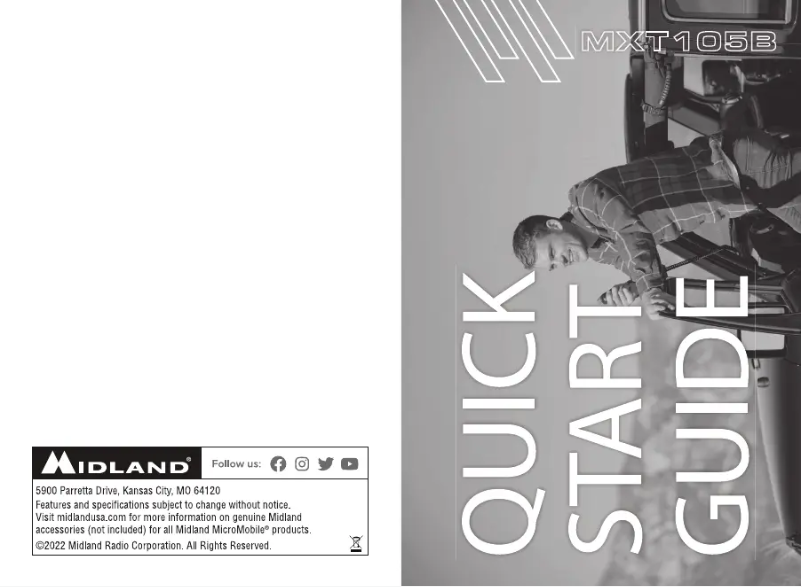 Page 1 de la notice Guide de démarrage rapide Midland MicroMobile MXT105