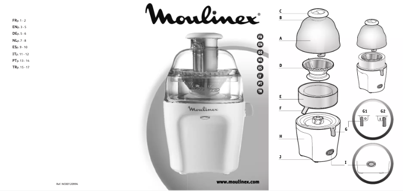 Page n°1 - Manuel utilisateur Moulinex JU2000