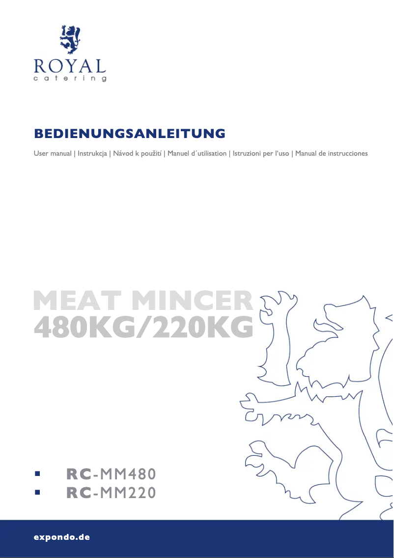 Page 1 de la notice Manuel utilisateur Royal Catering RC-MM220