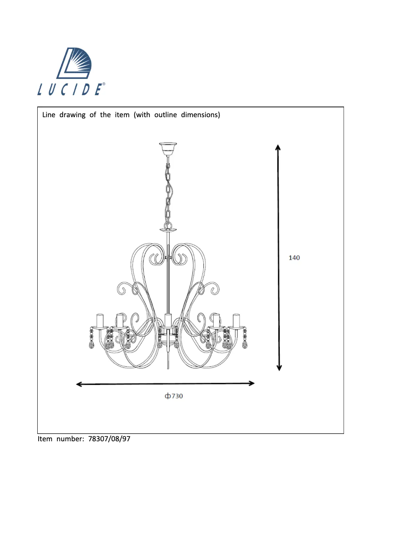 Page n°1 - Manuel utilisateur Lucide Ravenna 78307/08/97